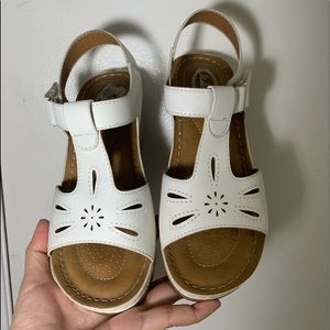 White Wedge Sandals